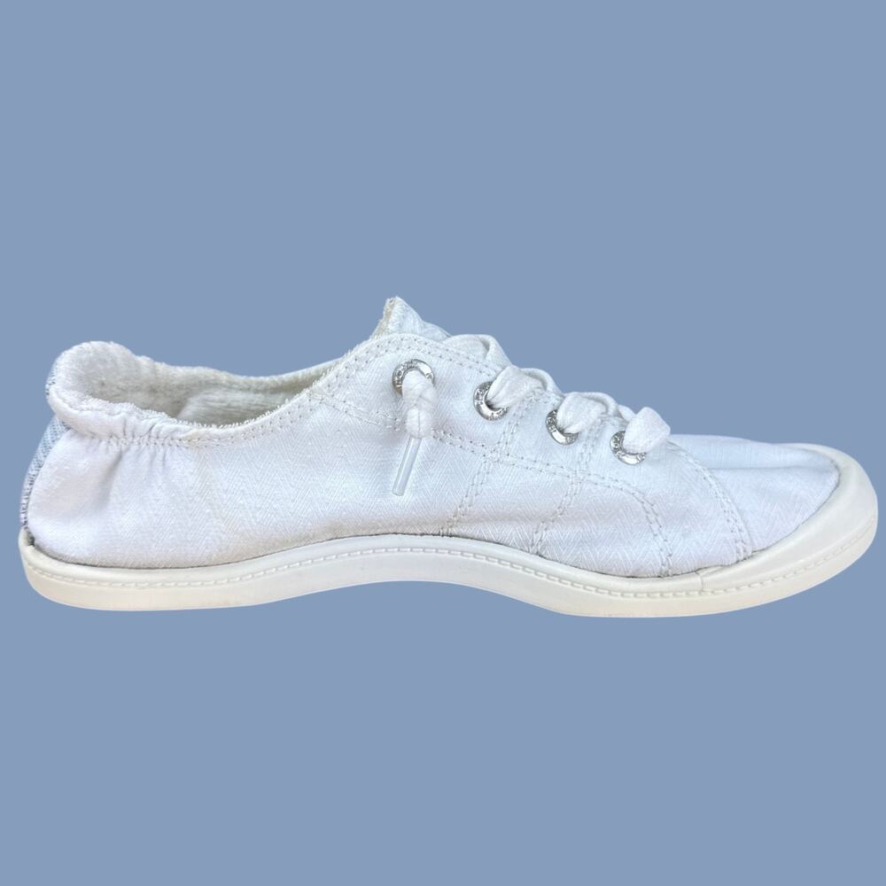 Roxy Bayshore III Women's White Slip On Sneakers 8 Coastal Clean Girl Shoes